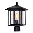 CWI Lighting Crawford 1 Light Farmhouse Metal Outdoor Lantern Head in Black