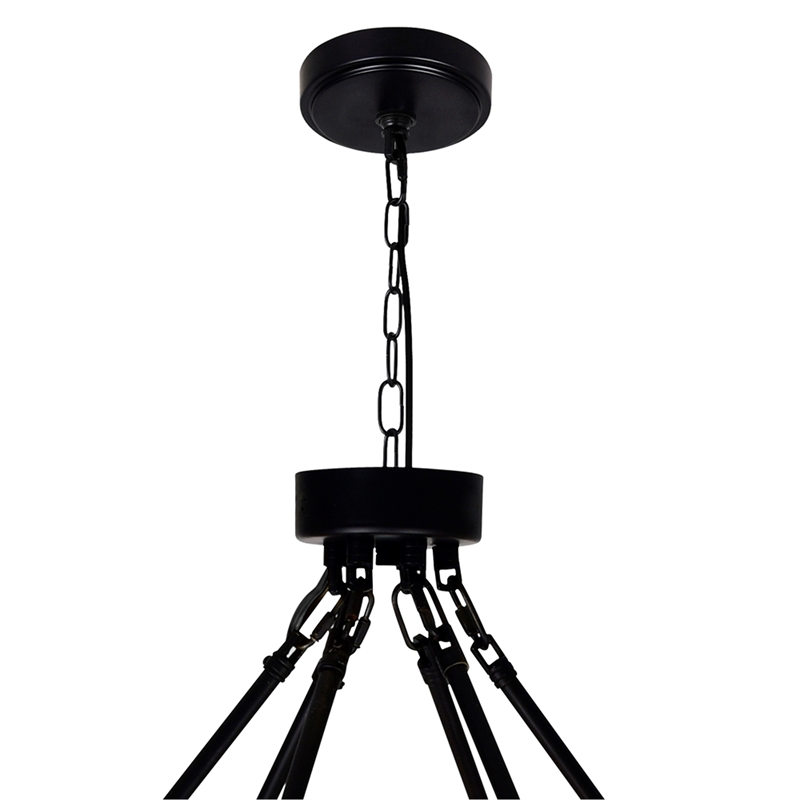 CWI Lighting Arya 45 Light Frosted Glass Chandelier in Black