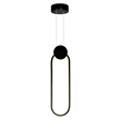 CWI Lighting Pulley 1 Light Integrated LED Metal Mini Pendant in Black