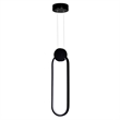 CWI Lighting Pulley 1 Light Integrated LED Metal Mini Pendant in Black