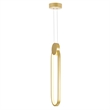 CWI Lighting Pulley Integrated LED Metal Mini Pendant in Satin Gold