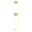 CWI Lighting Pulley Integrated LED Metal Mini Pendant in Satin Gold