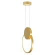 CWI Lighting Pulley LED Integrated Metal Mini Pendant in Satin Gold