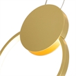 CWI Lighting Pulley LED Integrated Metal Mini Pendant in Satin Gold