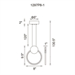 CWI Lighting Pulley LED Integrated Metal Mini Pendant in Satin Gold