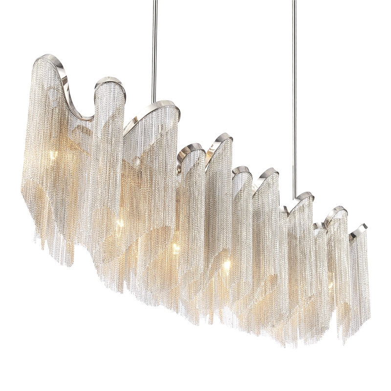 CWI Lighting Daisy 7 Light Transitional Metal Down Chandelier in Chrome