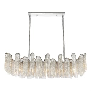 CWI Lighting Daisy 7 Light Transitional Metal Down Chandelier in Chrome