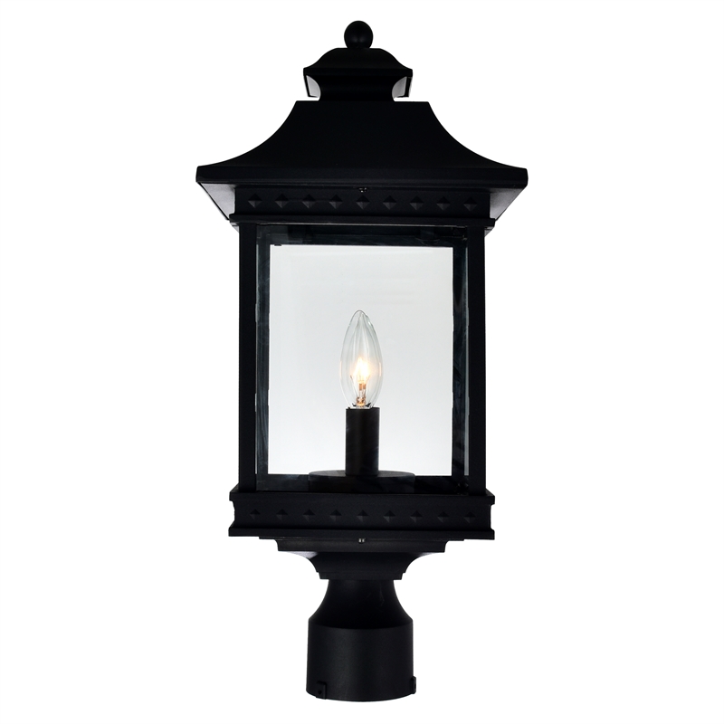 CWI Lighting Cleveland 2 Light Metal Outdoor Lantern Head in Black