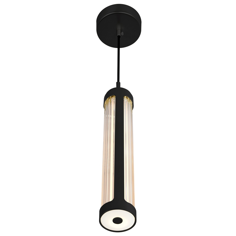 CWI Lighting Neva 1 Light LED Integrated Metal Chandelier in Black
