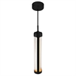 CWI Lighting Neva 1 Light LED Integrated Metal Chandelier in Black