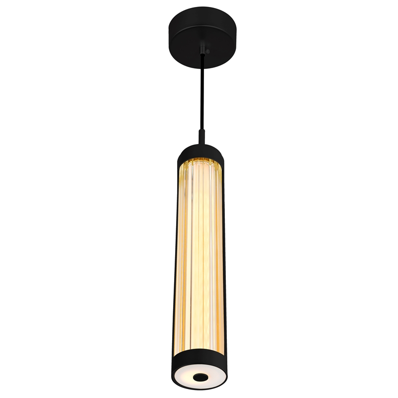 CWI Lighting Neva 1 Light LED Integrated Metal Chandelier in Black