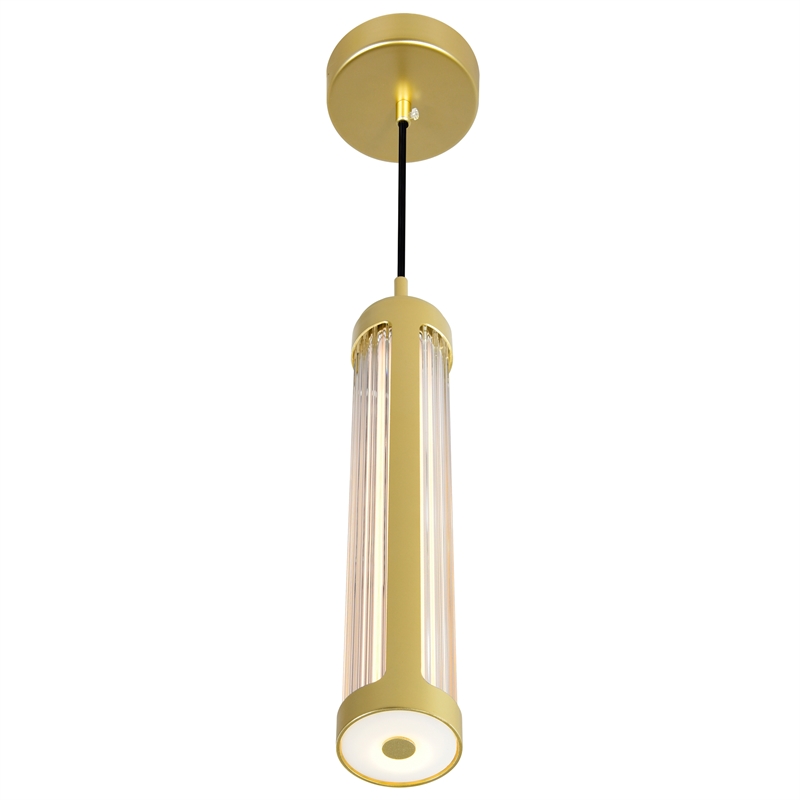 CWI Lighting Neva 1 Light LED Integrated Metal Chandelier in Satin Gold