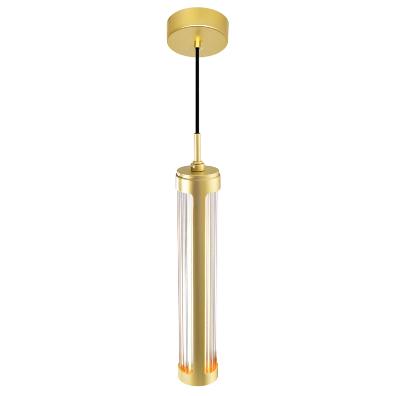 CWI Lighting Neva 1 Light LED Integrated Metal Chandelier in Satin Gold