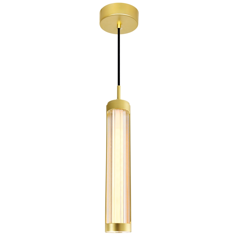 CWI Lighting Neva 1 Light LED Integrated Metal Chandelier in Satin Gold