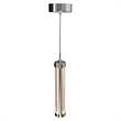 CWI Lighting Neva 1 Light Glass LED Integrated Chandelier in Satin Nickel