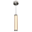 CWI Lighting Neva 1 Light Glass LED Integrated Chandelier in Satin Nickel