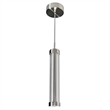 CWI Lighting Neva 1 Light Glass LED Integrated Chandelier in Satin Nickel