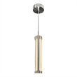 CWI Lighting Neva 1 Light Glass LED Integrated Chandelier in Satin Nickel