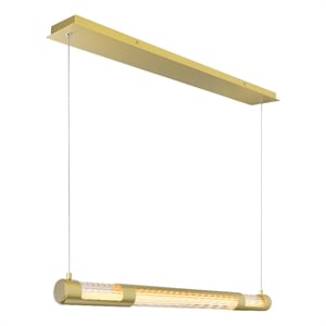 CWI Lighting Neva 1 Light Glass LED Integrated Chandelier in Satin Gold