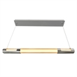 CWI Lighting Neva 1 Light Glass LED Integrated Mini Pendant in Satin Nickel