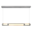 CWI Lighting Neva 1 Light Glass LED Integrated Mini Pendant in Satin Nickel