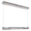 CWI Lighting Neva 1 Light Glass LED Integrated Mini Pendant in Satin Nickel