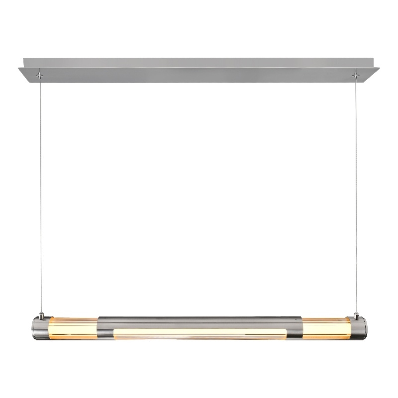 CWI Lighting Neva 1 Light Glass LED Integrated Mini Pendant in Satin Nickel