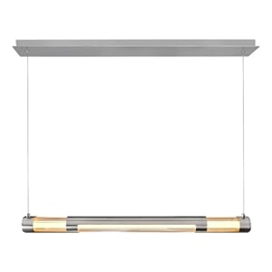 CWI Lighting Neva 1 Light Glass LED Integrated Mini Pendant in Satin Nickel