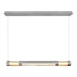CWI Lighting Neva 1 Light Glass LED Integrated Mini Pendant in Satin Nickel