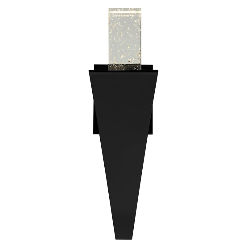 CWI Lighting Catania Crystal LED Integrated Indoor Wall Light in Black