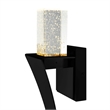 CWI Lighting Catania Crystal LED Integrated Indoor Wall Light in Black