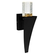 CWI Lighting Catania Crystal LED Integrated Indoor Wall Light in Black