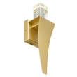 CWI Lighting Catania Crystal LED Integrated Indoor Wall Light in Gold