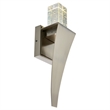 CWI Lighting Catania 1 Light LED Integrated Metal Wall Light in Satin Nickel