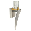 CWI Lighting Catania 1 Light LED Integrated Metal Wall Light in Satin Nickel