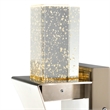 CWI Lighting Catania 1 Light LED Integrated Metal Wall Light in Satin Nickel