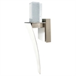CWI Lighting Catania 1 Light LED Integrated Metal Wall Light in Satin Nickel