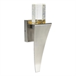CWI Lighting Catania 1 Light LED Integrated Metal Wall Light in Satin Nickel