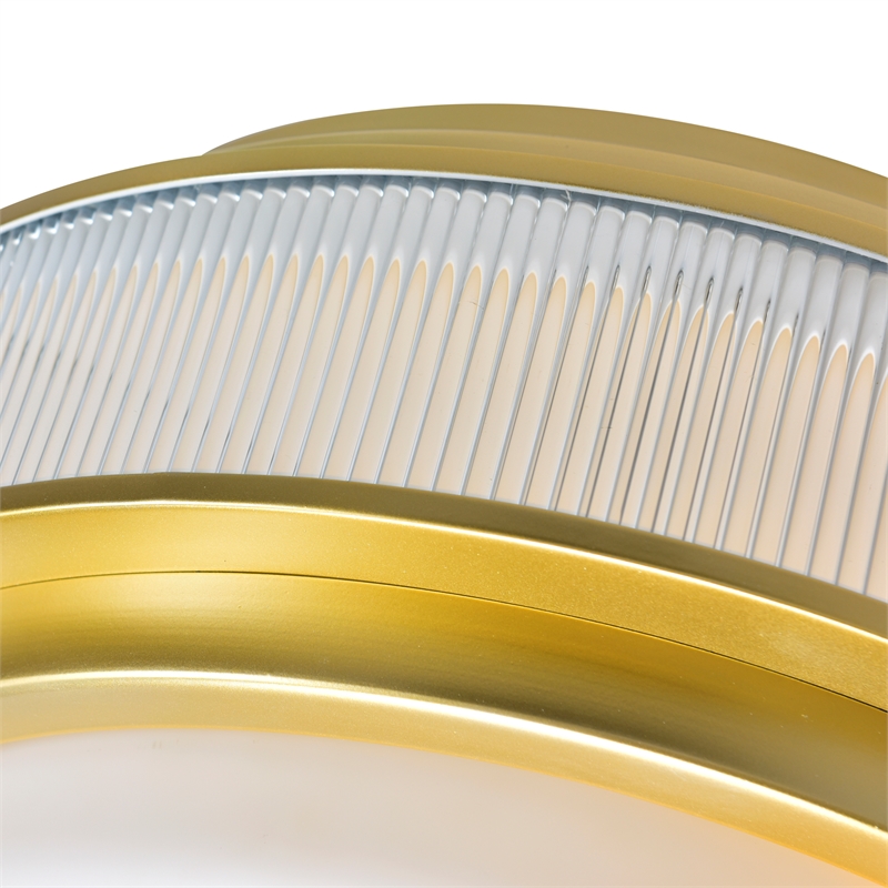 CWI Lighting Valdivia 5 Light Glass Indoor Flush Mount in Satin Gold