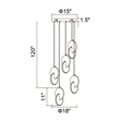 CWI Lighting Tranche Rectangular Canopy Metal LED Pendant in Brushed Brass