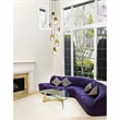 CWI Lighting Tranche Rectangular Canopy Metal LED Pendant in Brushed Brass