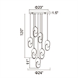 CWI Lighting Tranche Rectangular Canopy Metal LED Pendant in Brushed Brass