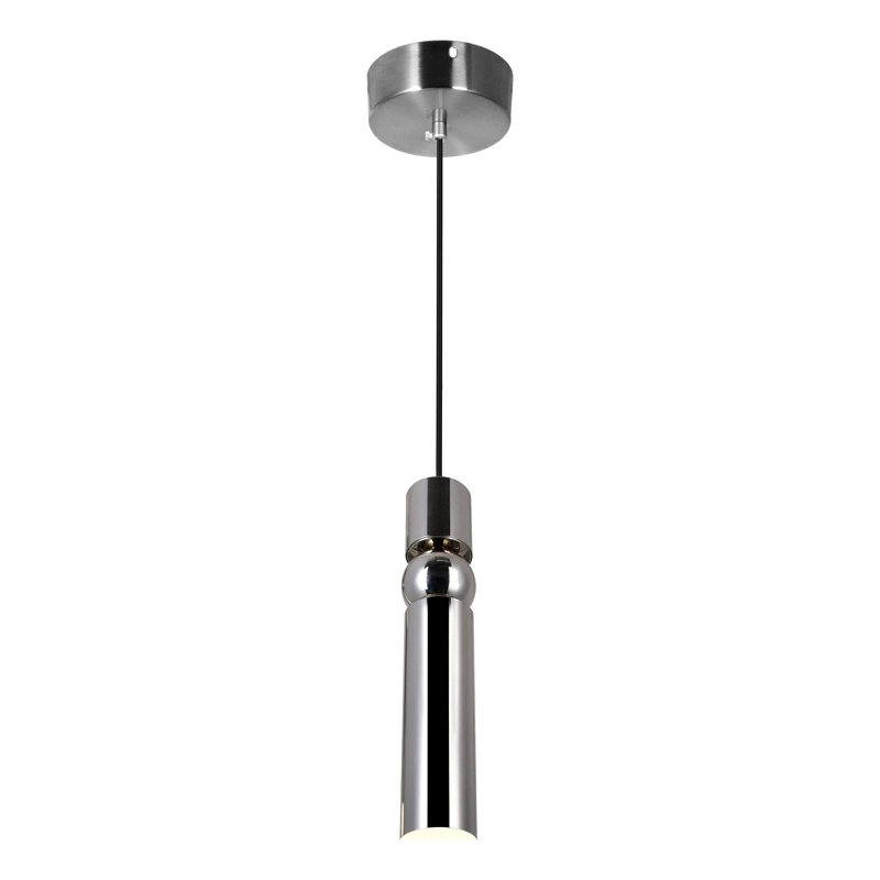 CWI Lighting Chime Metal LED Mini Pendant in Polished Nickel