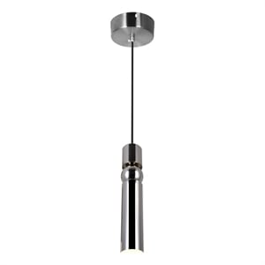 CWI Lighting Chime Metal LED Mini Pendant in Polished Nickel