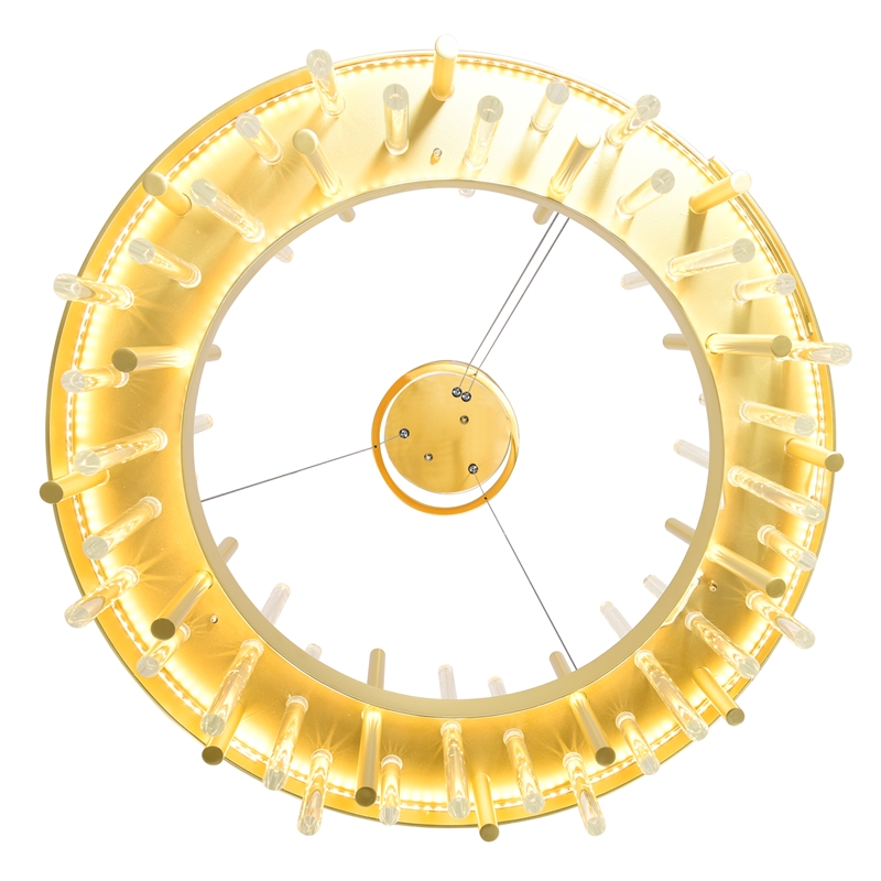 CWI Lighting Millipede Integrated LED Metal Chandelier in Satin Gold