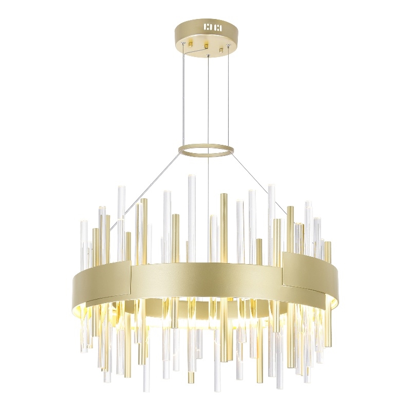 CWI Lighting Millipede Integrated LED Metal Chandelier in Satin Gold
