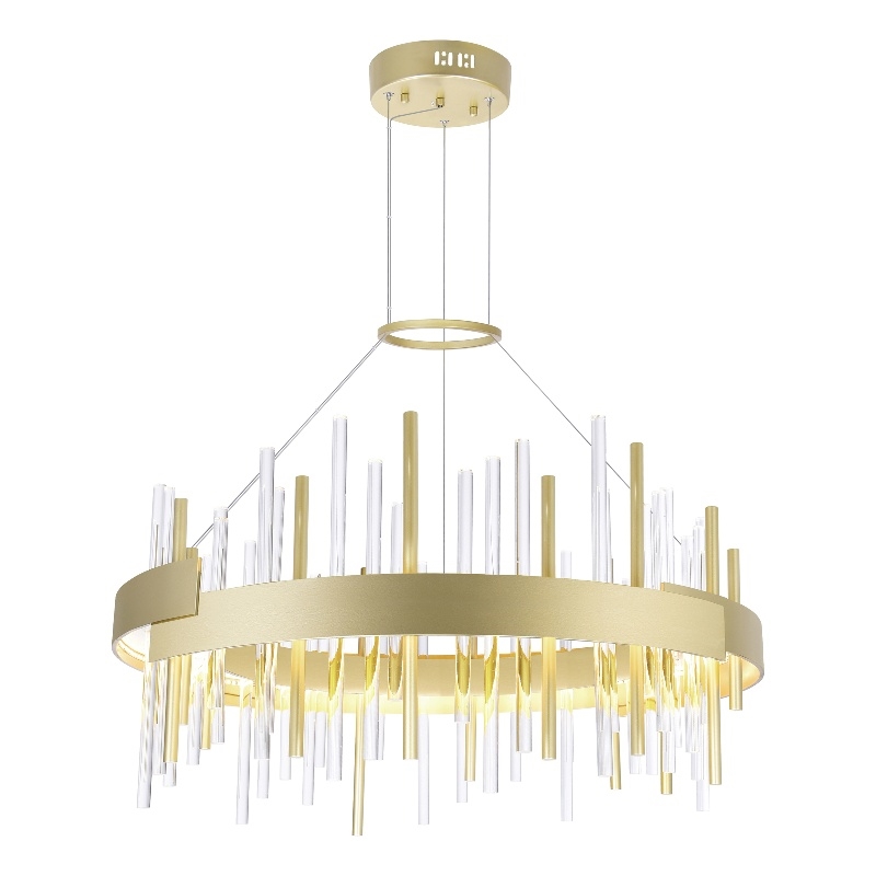 CWI Lighting Millipede Integrated LED Metal Chandelier in Satin Gold