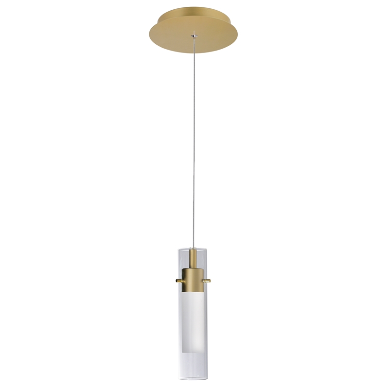 CWI Lighting Olinda LED Integrated Metal Mini Pendant in Gold