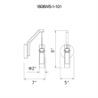 CWI Lighting Olinda LED Integrated Metal Wall Light in Black