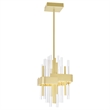 CWI Lighting Millipede Integrated LED Metal Mini Pendant in Satin Gold
